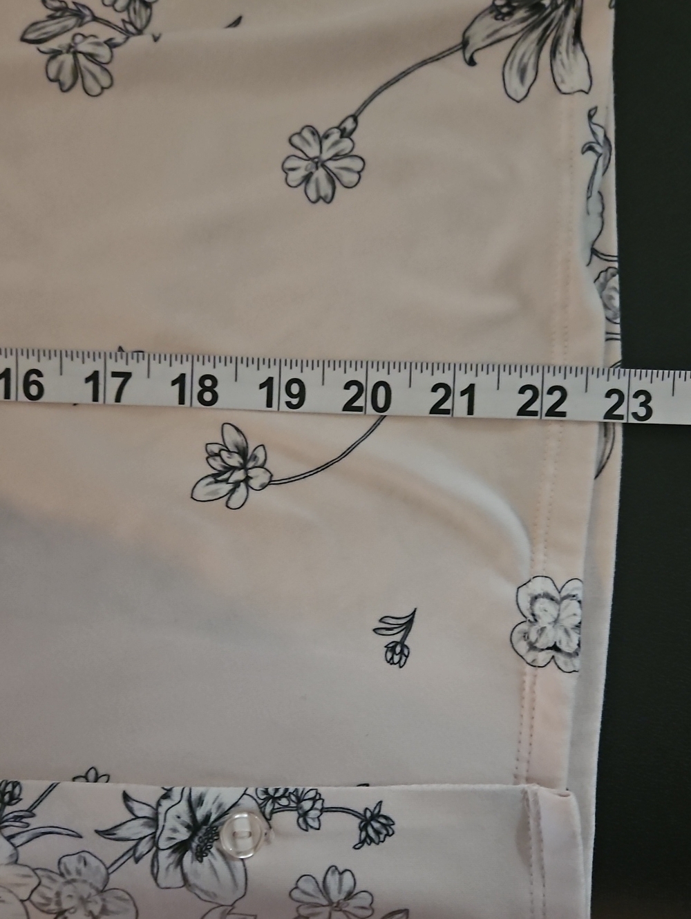 Flora Nikrooz Pale Pink Soft  Pajama Set with Black Floral Sketch - Picture 12 of 14